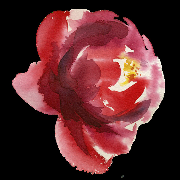 渲染鲜红花朵PNG透明素材