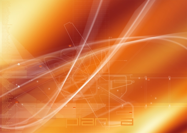 高清科技橙色分层背景图图片