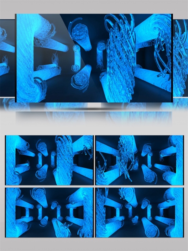 蓝色冷光光束视频素材
