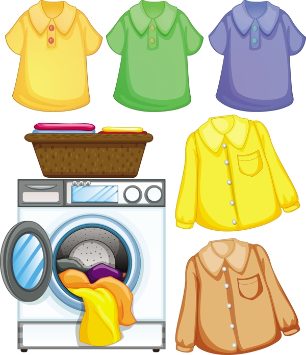 洗衣机和清洁衣物说明