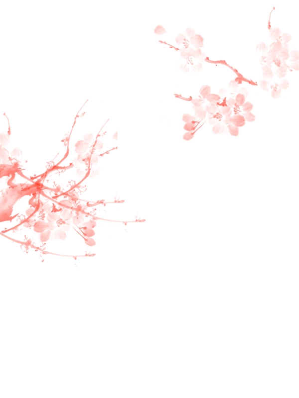 原创水墨梅花背景图可商用