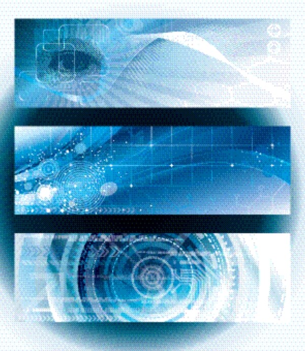 蓝色科技名片卡片图片