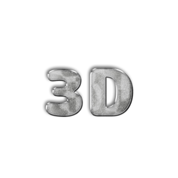 现代3D简单字体