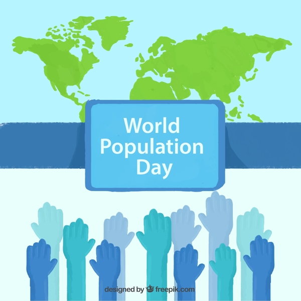 世界人口日矢量素材