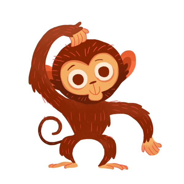 手绘可爱猴子图片