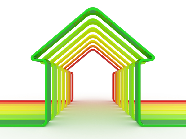 彩色立体房子框架