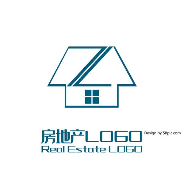 原创创意简约Z字房子房地产LOGO标志
