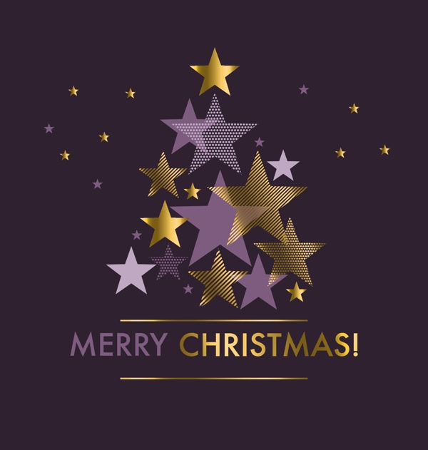 五角星圣诞树精致圣诞节底纹素材