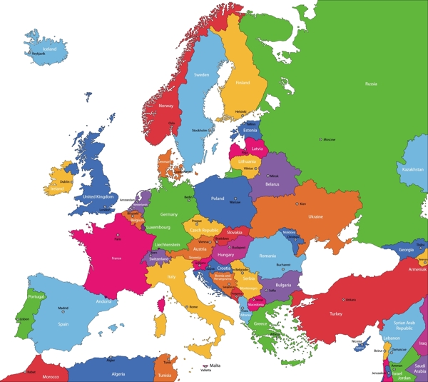 欧洲地区国家地图版块