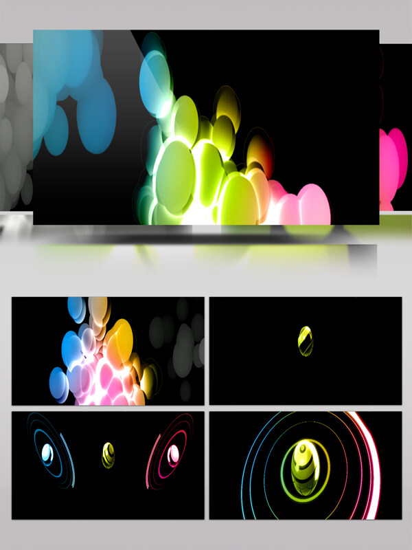 动感方块气泡光波动感炫彩抽象视频素材