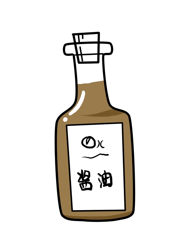 瓶装棕色酱油