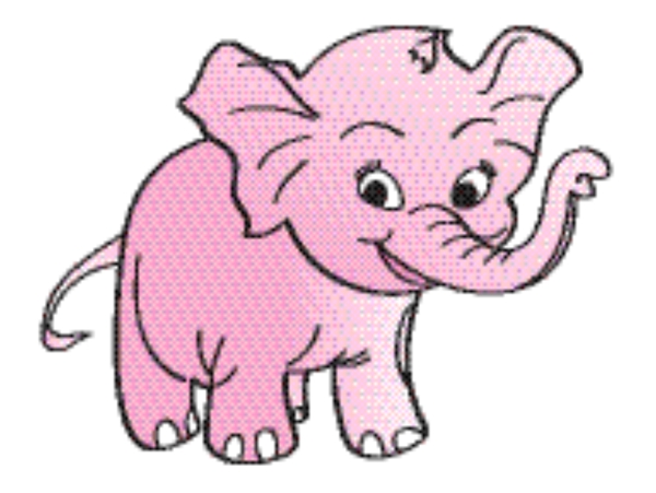 矢量粉红色的大象