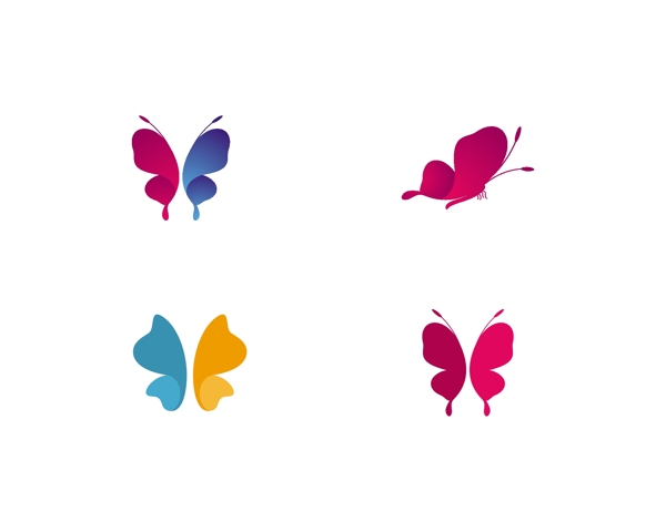 抽象蝴蝶图标图片