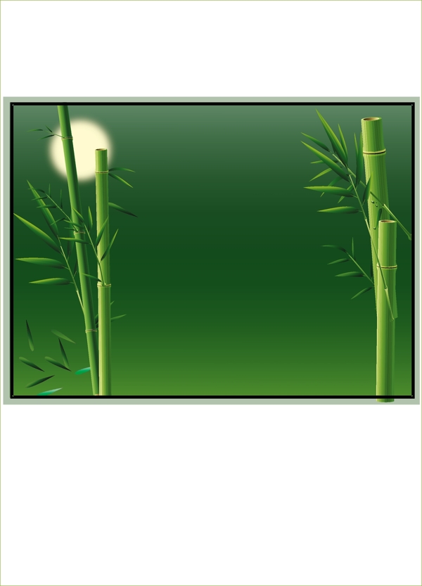 现实的绿色竹子矢量素材