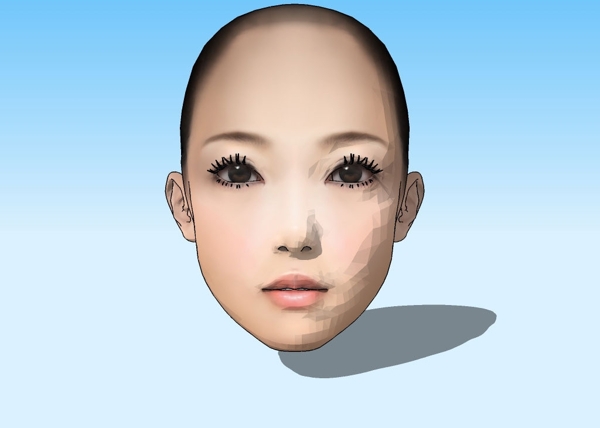 女性人头3D模型图片