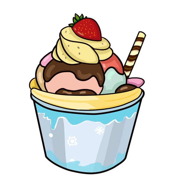 夏季草莓冰淇淋