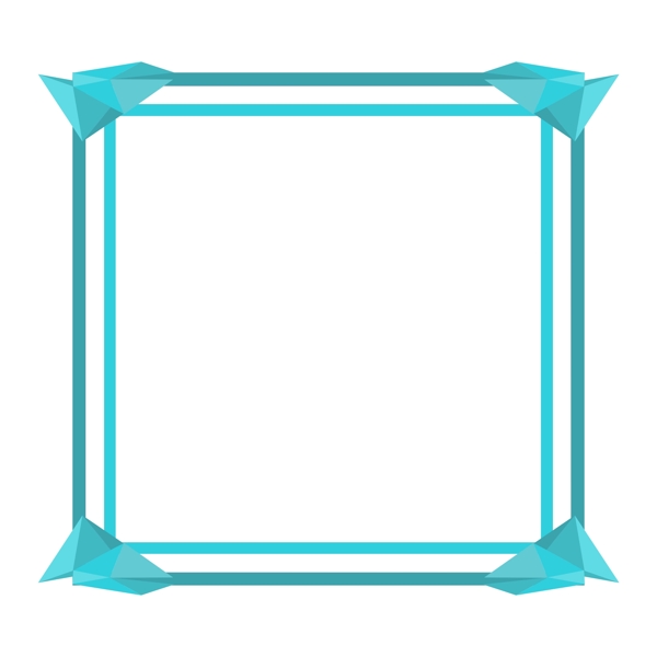 色块化风格边框元素多边形几何