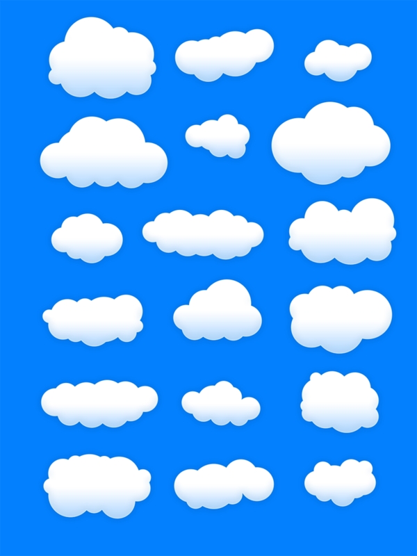 蓝天白云矢量图