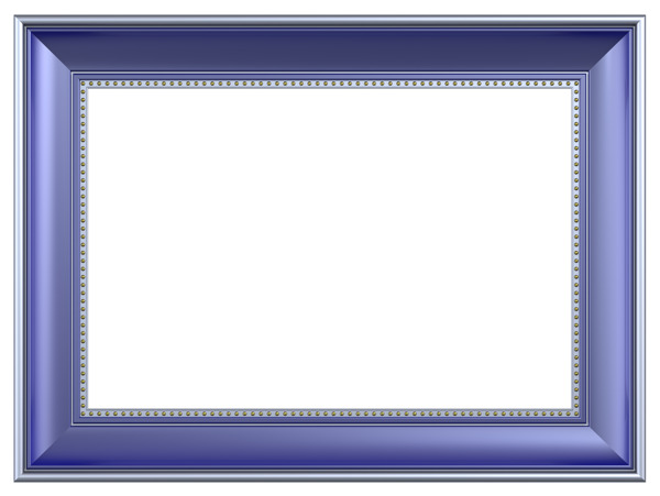 银蓝色的矩形框孤立在白色背景