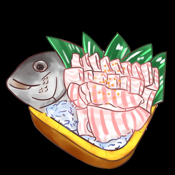 新年过年聚餐美味食物生鱼片鱼生餐点饮食