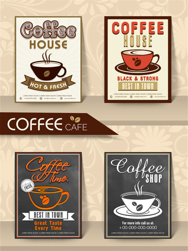 咖啡美食海报设计图片