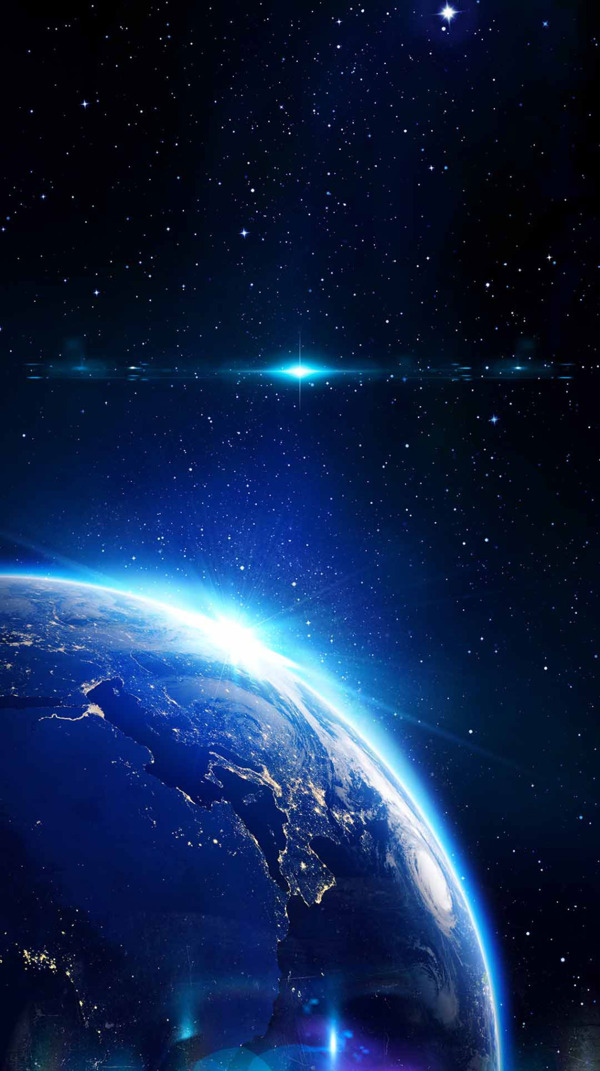 蓝色地球星际H5背景素材
