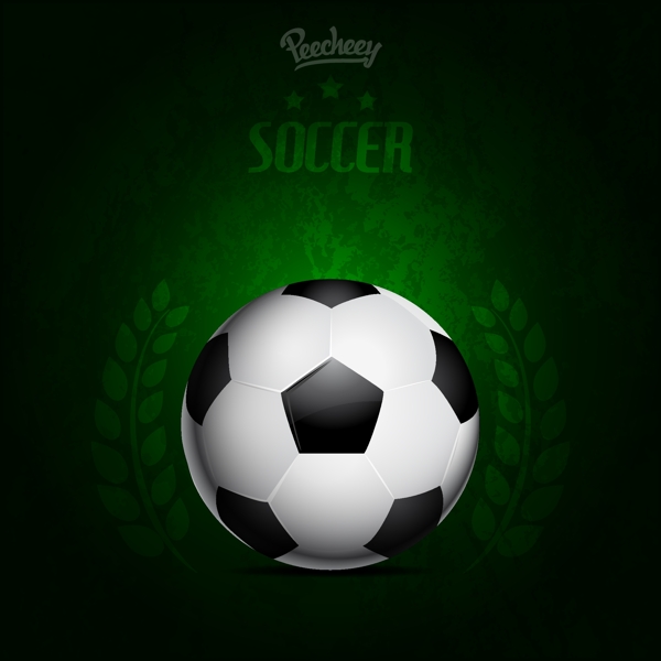 绿色背景的蹩脚的足球海报