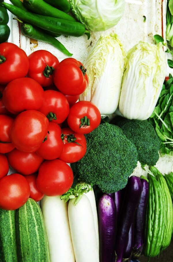 绿色蔬菜红绿白紫青