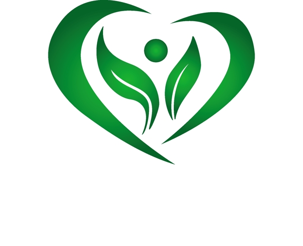 helbal心脏徽标logo模板