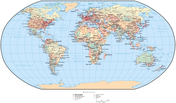 矢量世界地图