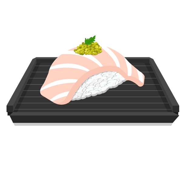 手绘矢量春游日本寿司美食