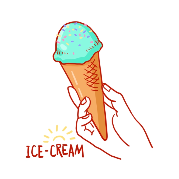 夏季清爽冰淇淋PNG免抠素材
