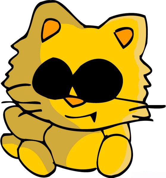 位图卡通动物猫可爱卡通色彩免费素材