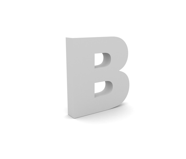 三维B字母