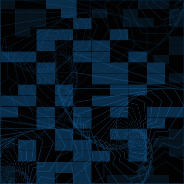 蓝色科幻几何体方块科技底纹素材背景