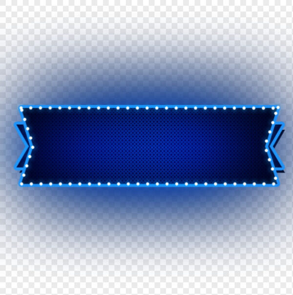 蓝色渐变炫彩现代科技感横幅装饰边框