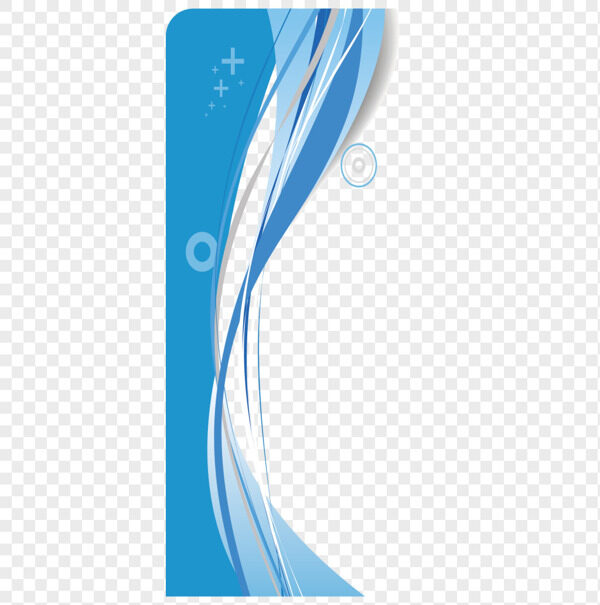 创意蓝色波浪简约现代边框装饰