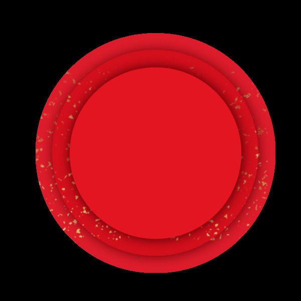 大红色圆盘png元素
