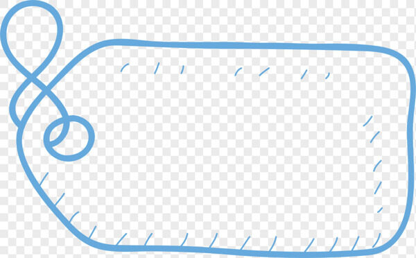 简约蓝色线条趣味手绘矩形边框