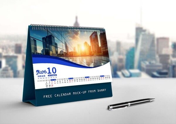 城市日落玻璃美景2026年十月商务高端台历