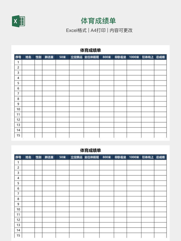 体育成绩单