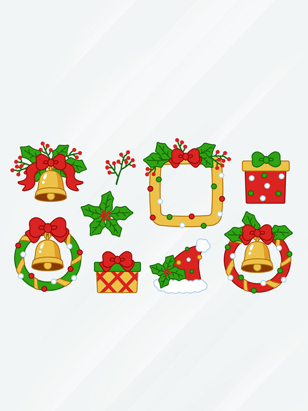 创意圣诞主题艺术感装饰图案