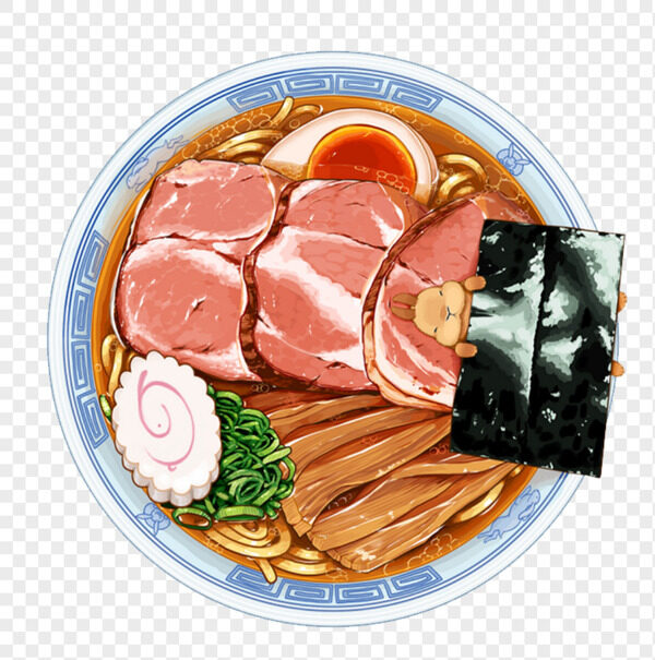 日式海苔海鲜叉烧汤拉面免抠一碗面条美食元素