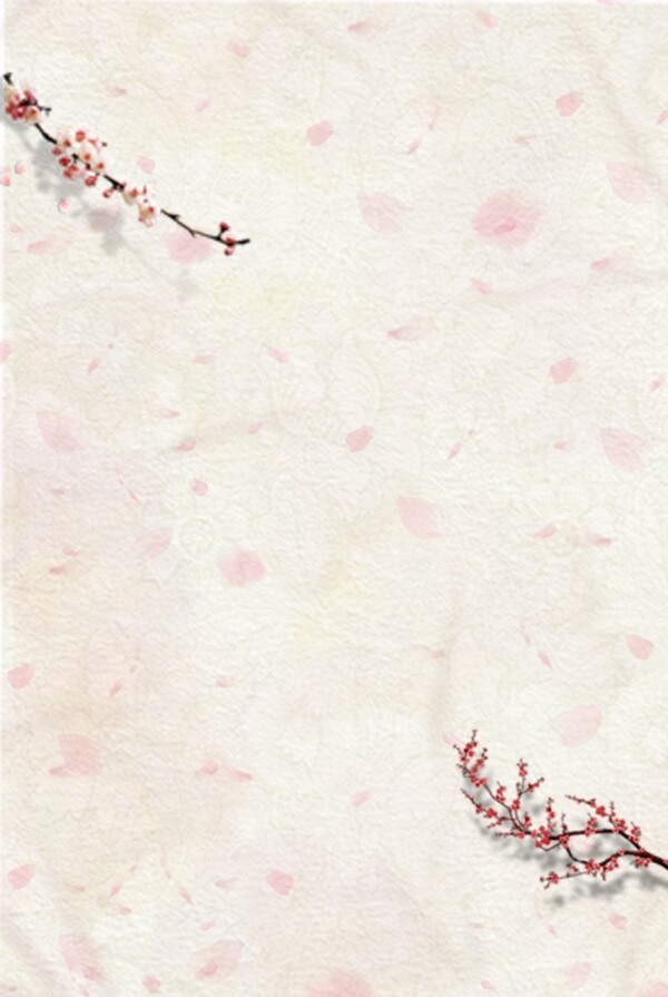 夏至复古粉色花束纹理海报背景