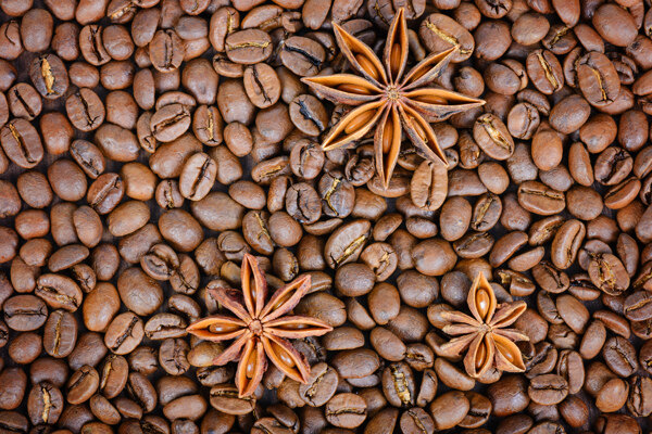 八角茴香与咖啡豆图片