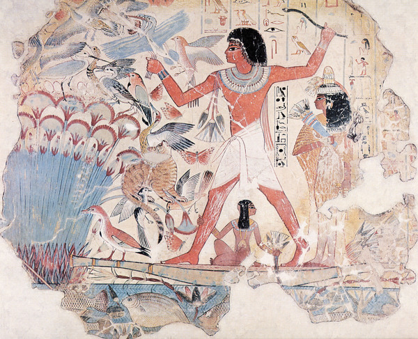 古埃及法老打猎壁画图片