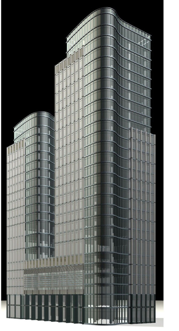 现代高层公共建筑3D模型
