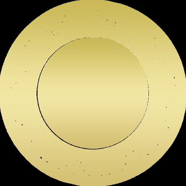 金色圆盘透明素材