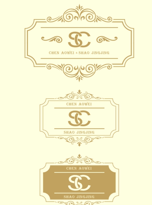 SampC婚礼logo设计图片